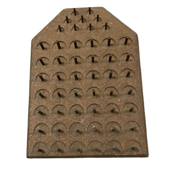 Vintage Thread Holder 42 + 9 Bobbin Wooden Wall Hanging Organizer 1979 Provo UT - Picture 1 of 7